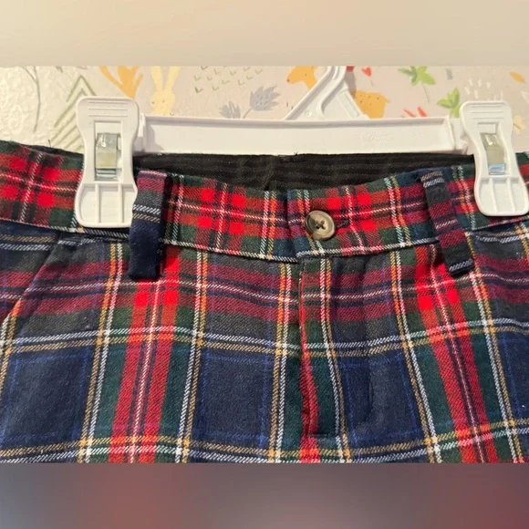 Janie & Jack Plaid Christmas Dressy Toddler Boys Adjustable Trousers 18-24 Mos - Picture 7 of 15